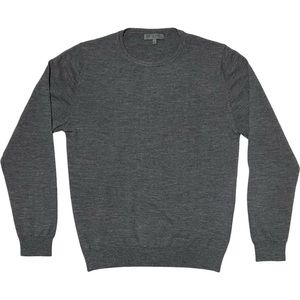 Daniele Fiesoli Crew Neck Gray Merino Wool Sweater. Size XL